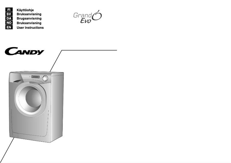 Page 1 de la notice Manuel utilisateur Candy EVO 1672D-S