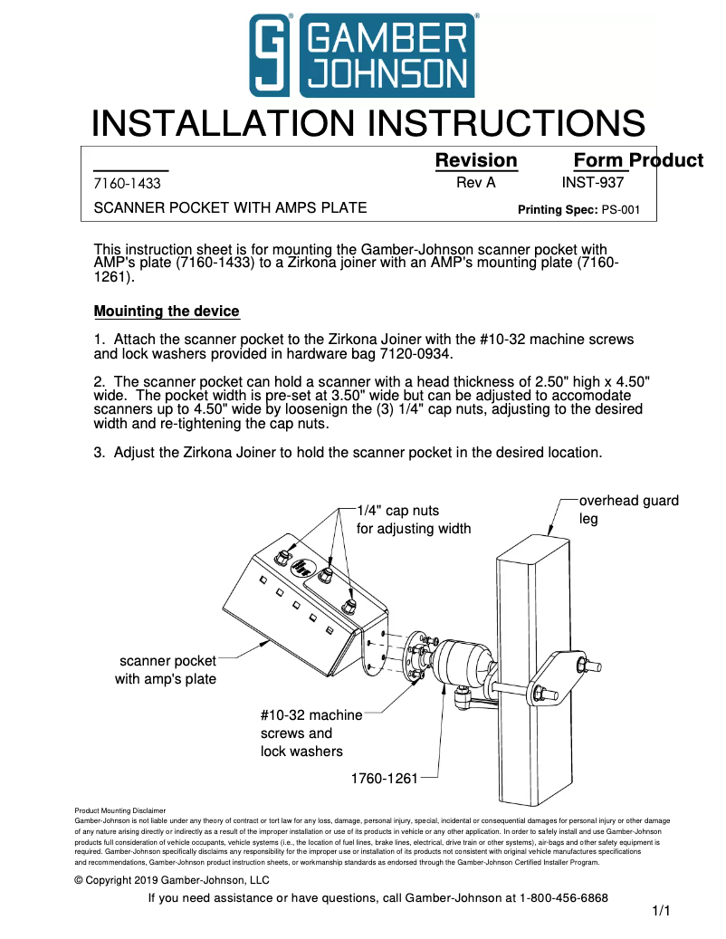 First page image of the manual for 7160-1433