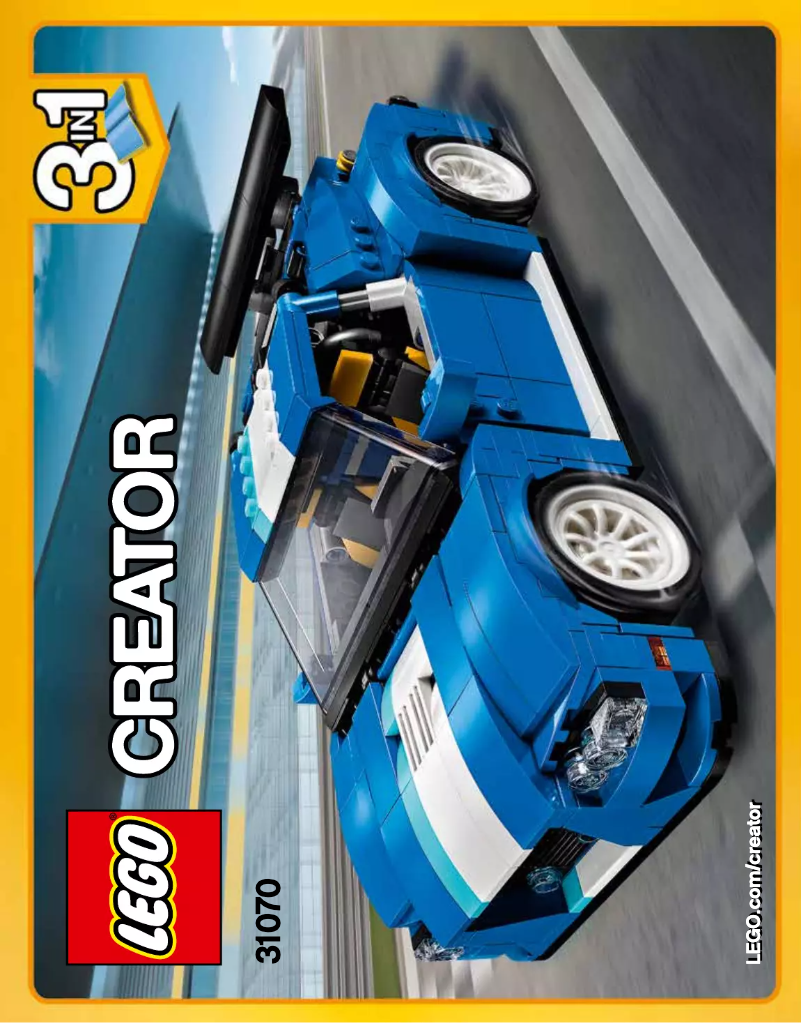 Page 1 de la notice Manuel utilisateur Lego Creator 31070