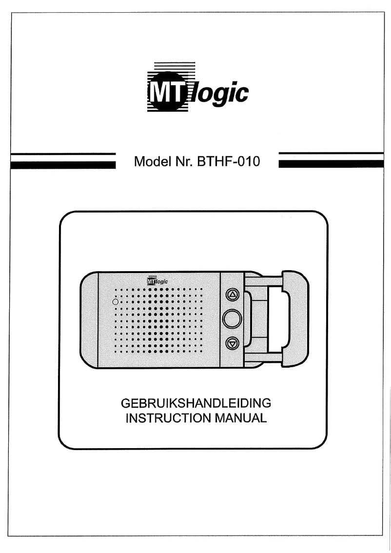 Page n°1 - Manuel utilisateur MT Logic BTHF-010