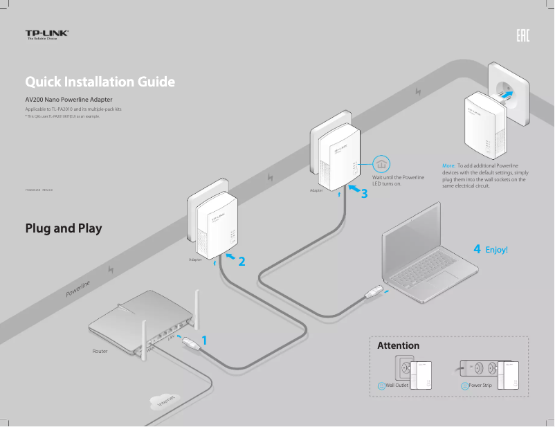Page n°1 - Guide d'installation TP-Link TL-PA2010