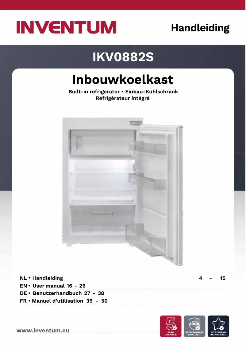 Image de la première page du manuel de l'appareil IKV0882S