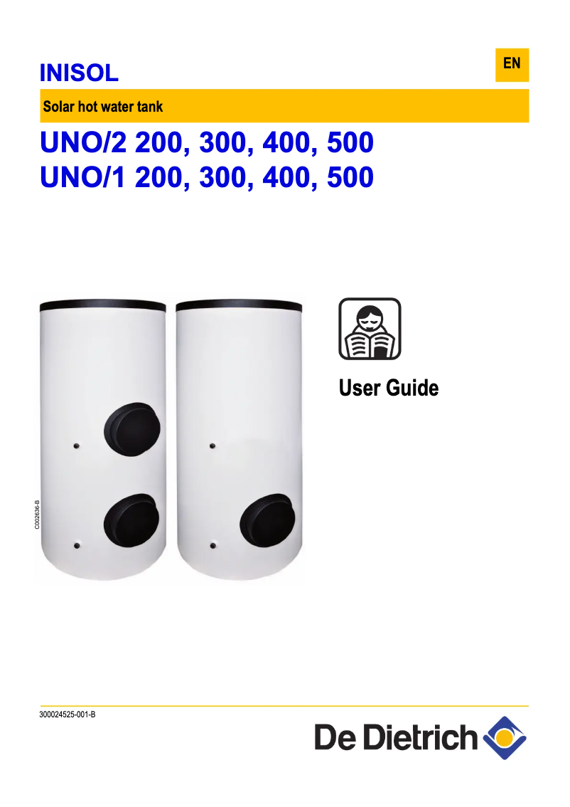 Page 1 of the manual User Manual De Dietrich INISOL UNO/2 400