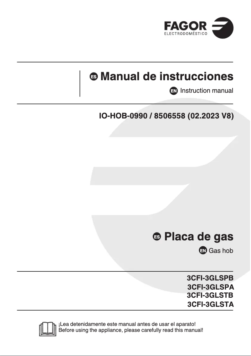 Page 1 de la notice Manuel utilisateur Fagor 3CFI-3GLSPA