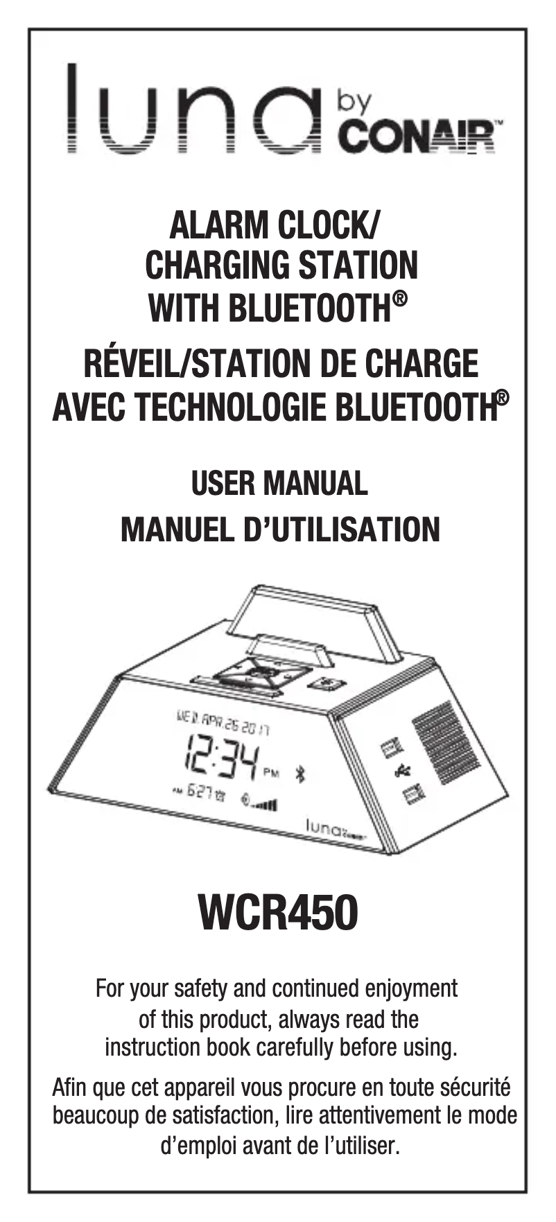 Image de la première page du manuel de l'appareil Luna WCR450