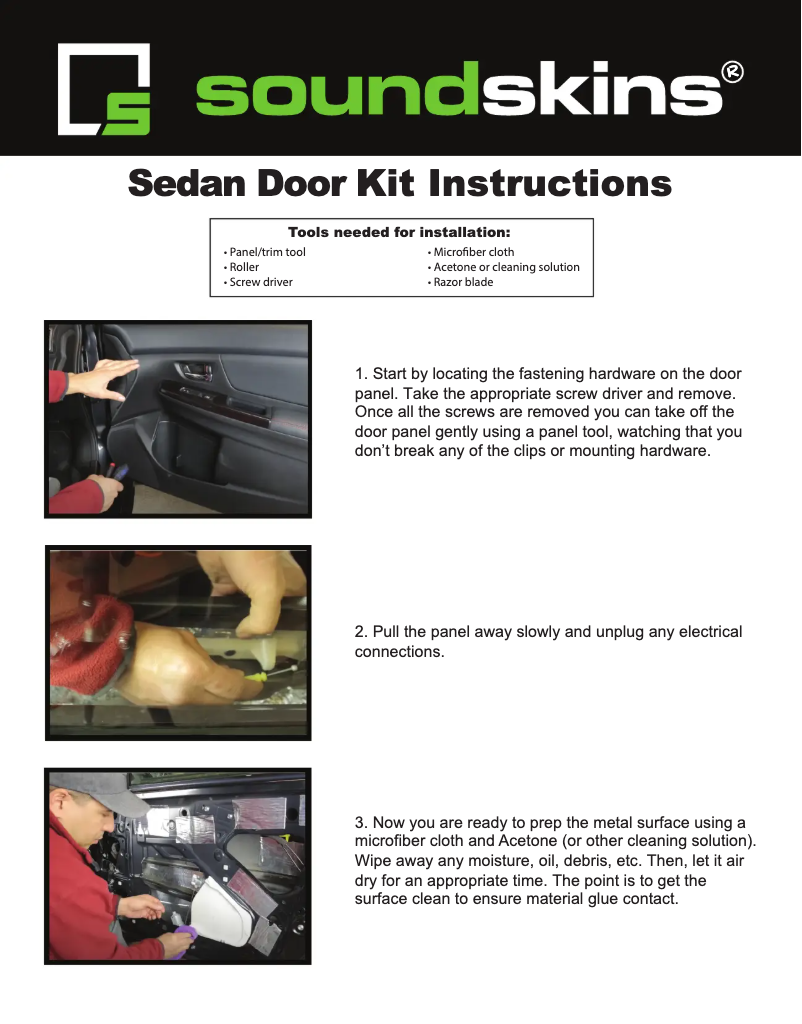 Page n°1 - Manuel utilisateur Soundskins SSK-CRSTRK4DR