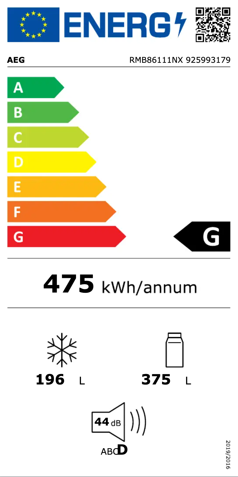 Page n°1 - Manuel utilisateur AEG RMB86111NX
