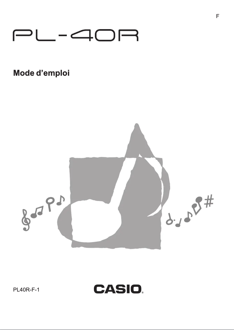 Image de la première page du manuel de l'appareil PL-40R