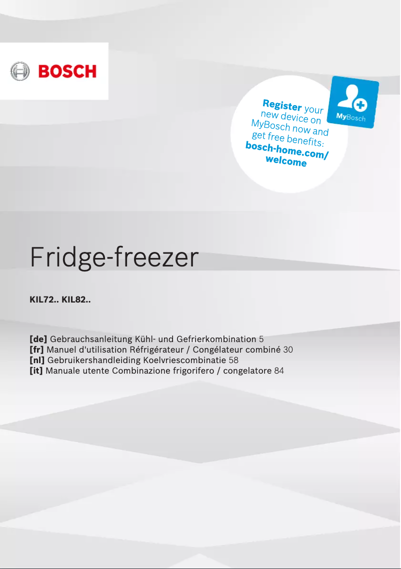 Image de la première page du manuel de l'appareil KIL82SOE0