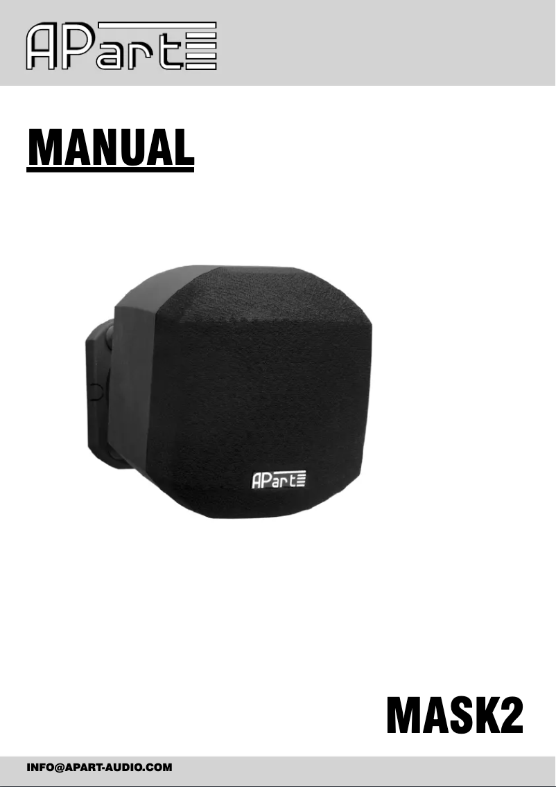 Página 1 del manual Manual de usuario APart MASK2-BL