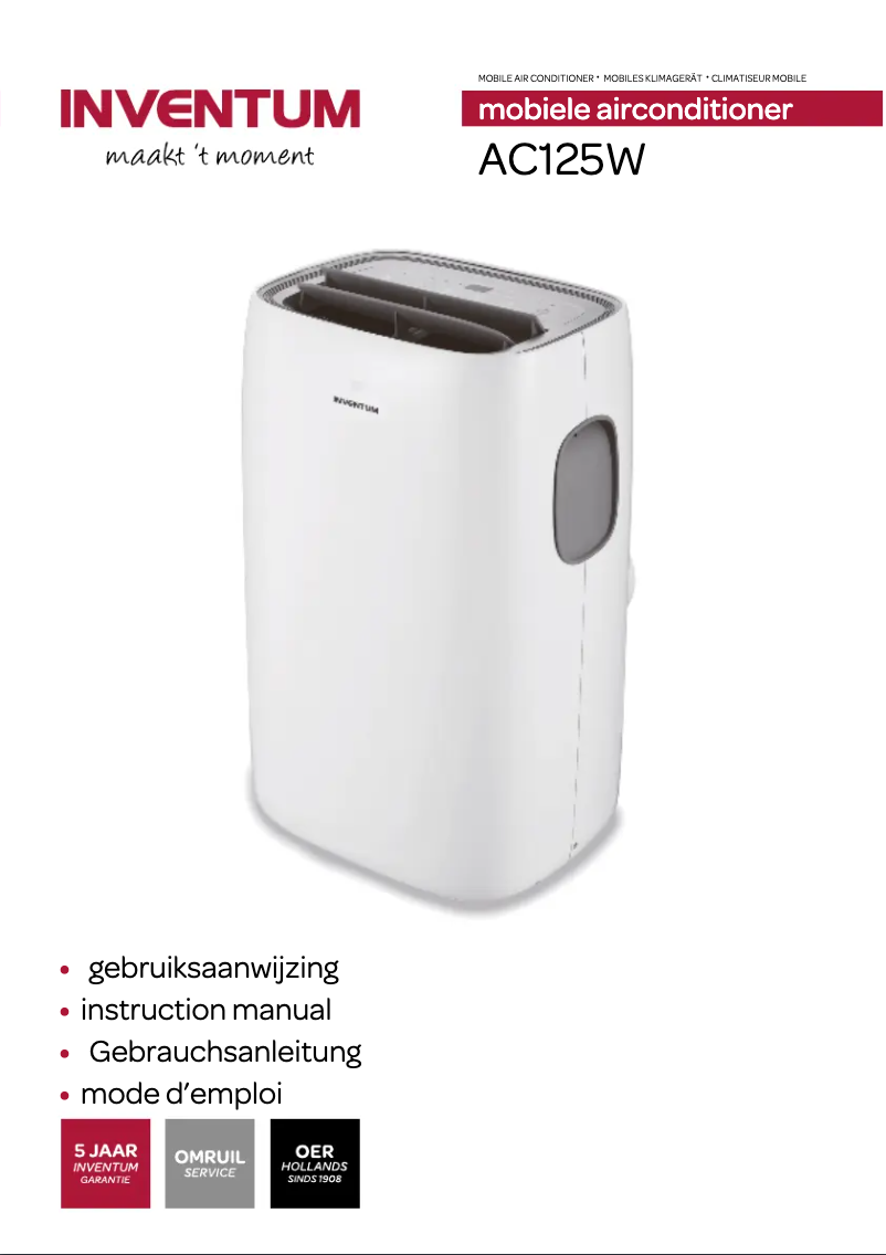 Page n°1 - Manuel utilisateur Inventum AC125W