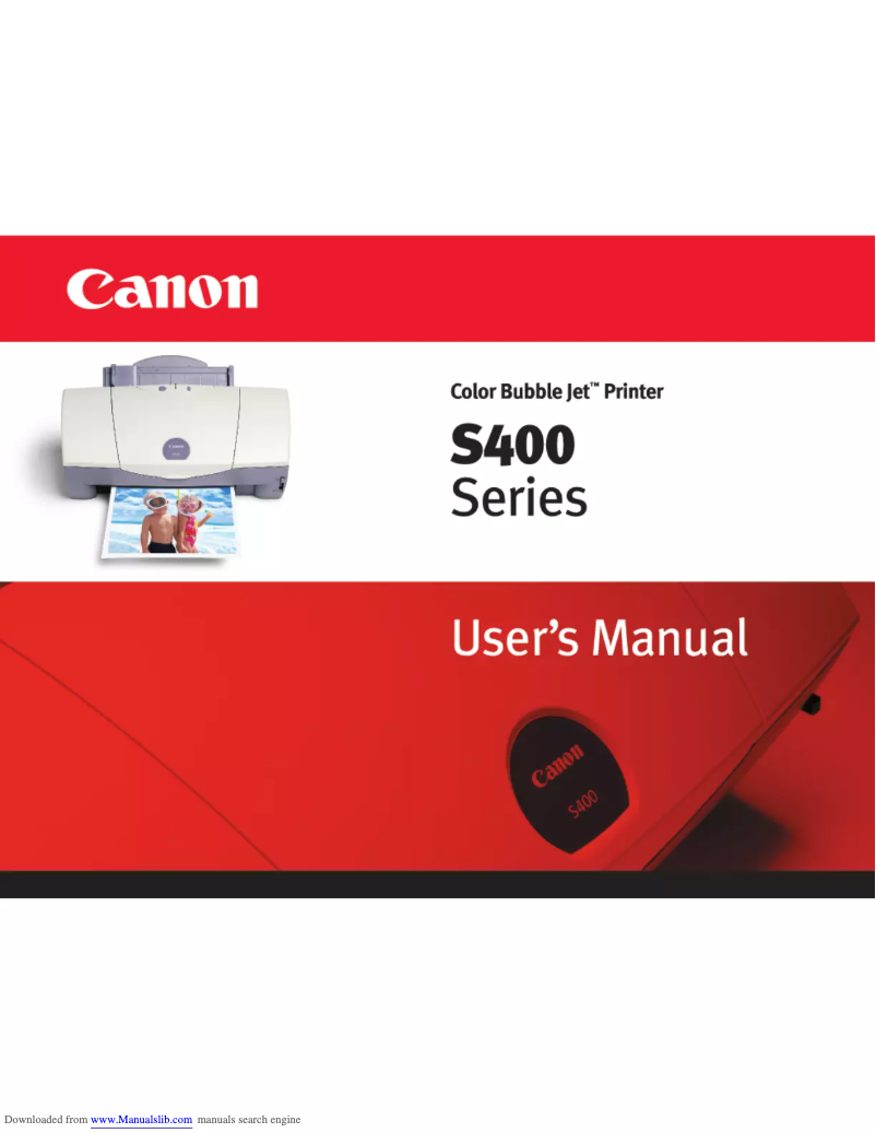 Page 1 de la notice Manuel utilisateur Canon Bubble Jet S400