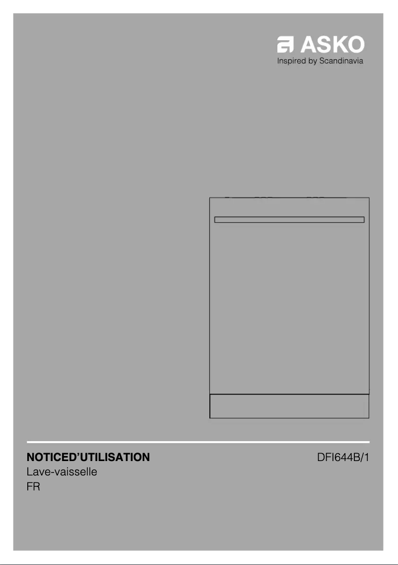 Page 1 de la notice Manuel utilisateur Asko DFI 644 B/1