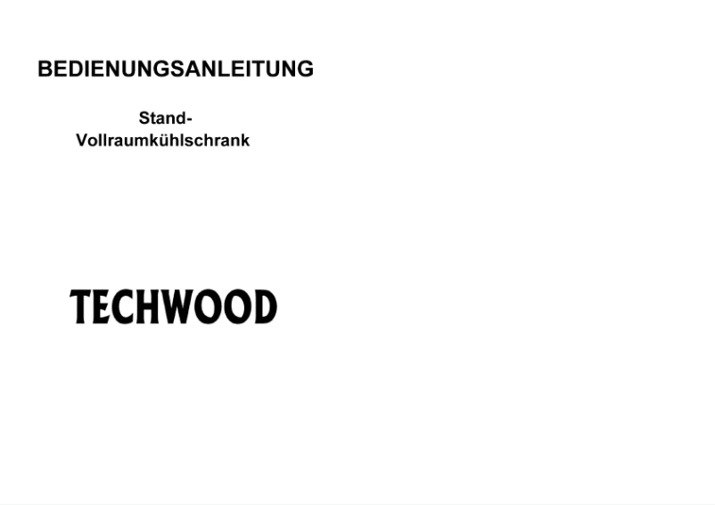Page n°1 - Manuel utilisateur Techwood KS 8265