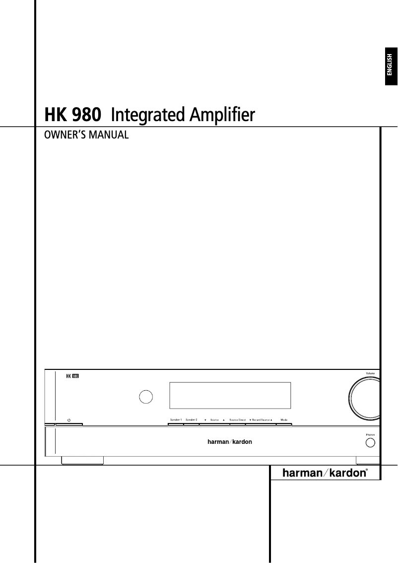 Imagen de la primera página del manual del dispositivo HK 980