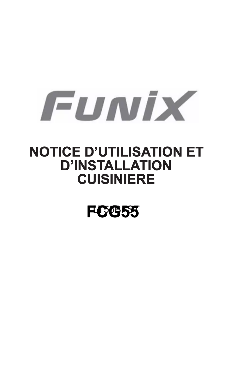 Page 1 de la notice Manuel utilisateur Funix FCG55