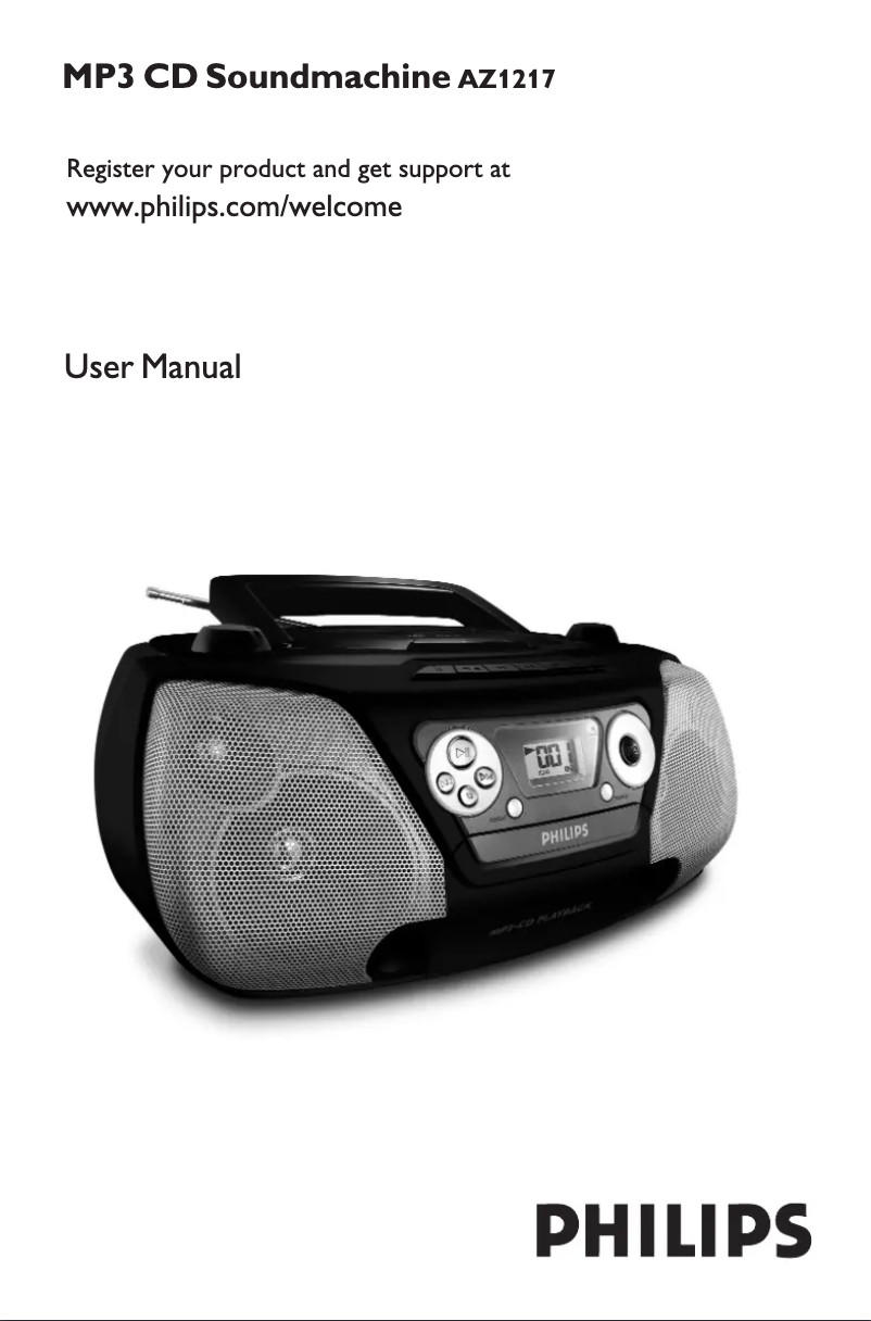 Page 1 de la notice Manuel utilisateur Philips AZ1217