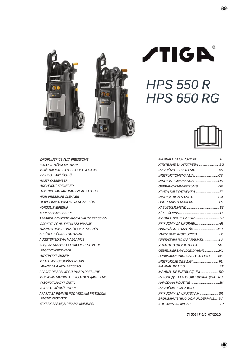 Page n°1 - Manuel utilisateur Stiga HPS 650 RG
