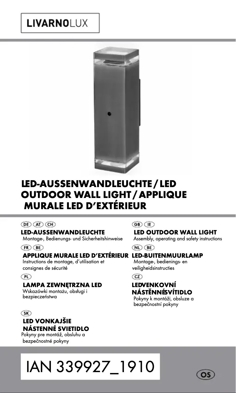 Page n°1 - Manuel utilisateur Livarno Lux HG05047B