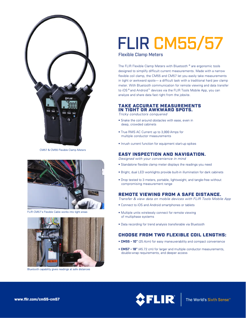 Page 1 de la notice Fiche technique FLIR CM57