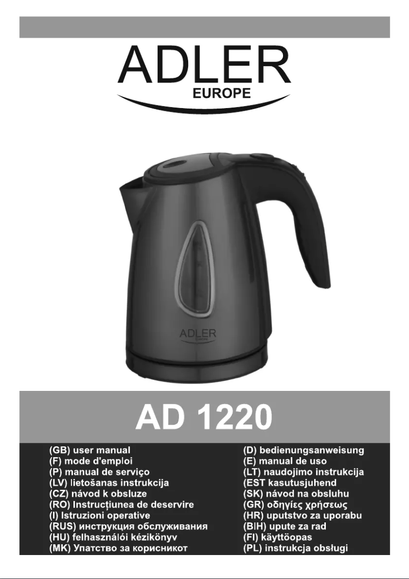 Image de la première page du manuel de l'appareil AD 1220