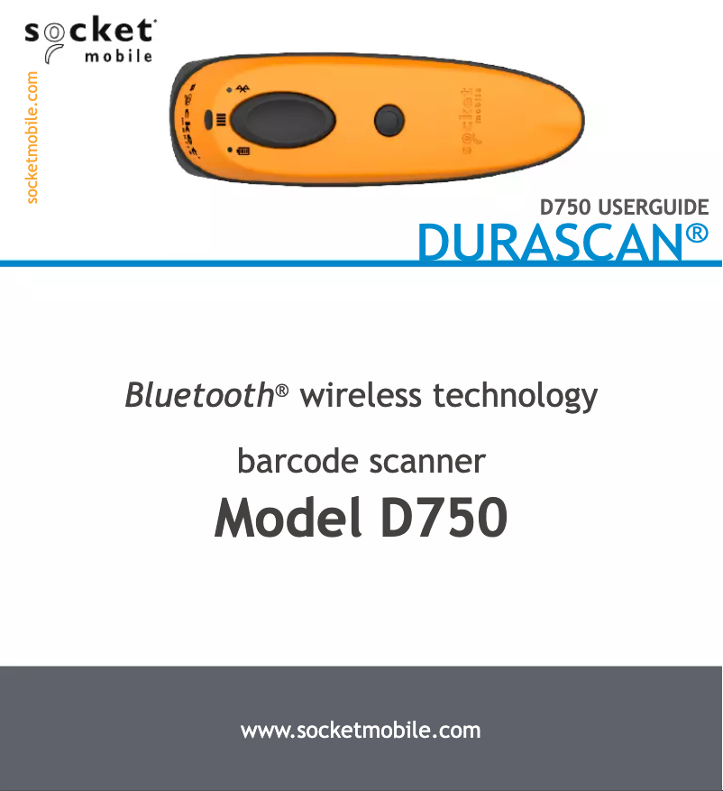 Image de la première page du manuel de l'appareil DuraScan D750