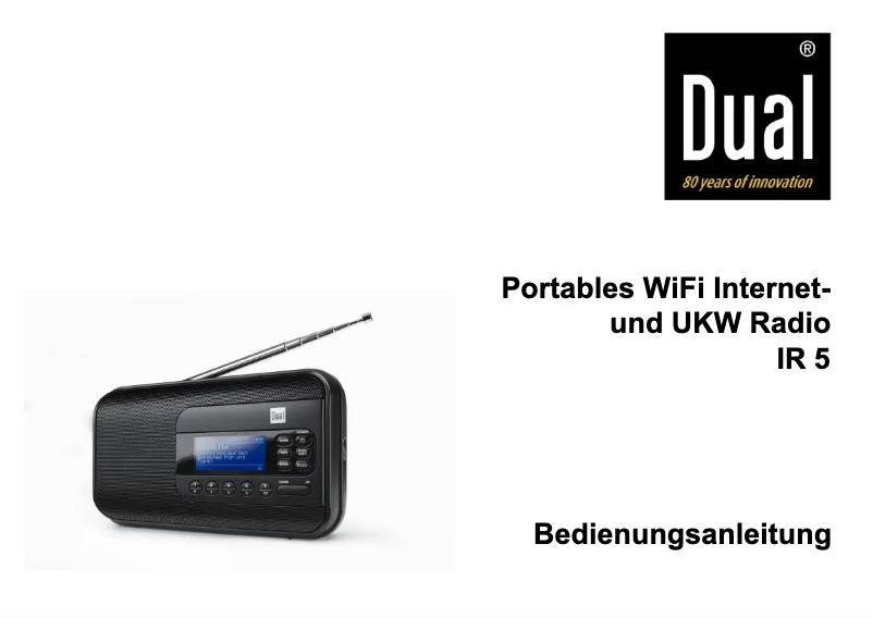 First page image of the manual for IR 5