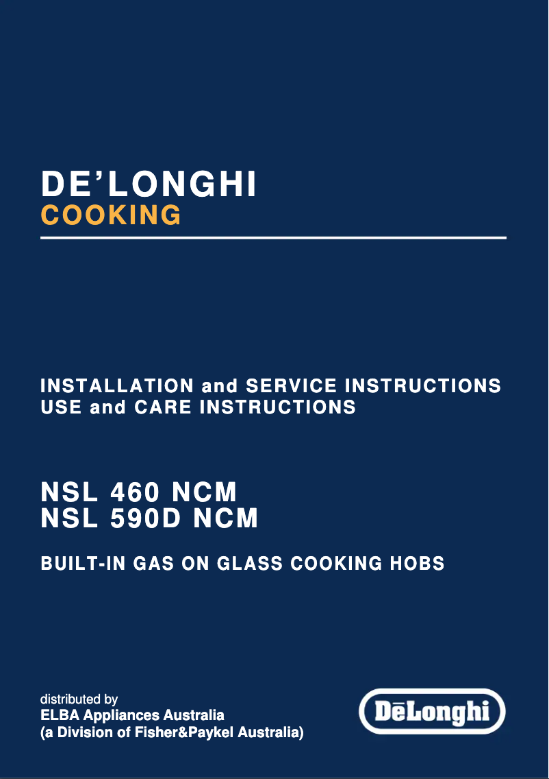 Page 1 de la notice Manuel utilisateur DeLonghi NSL 460 NCM