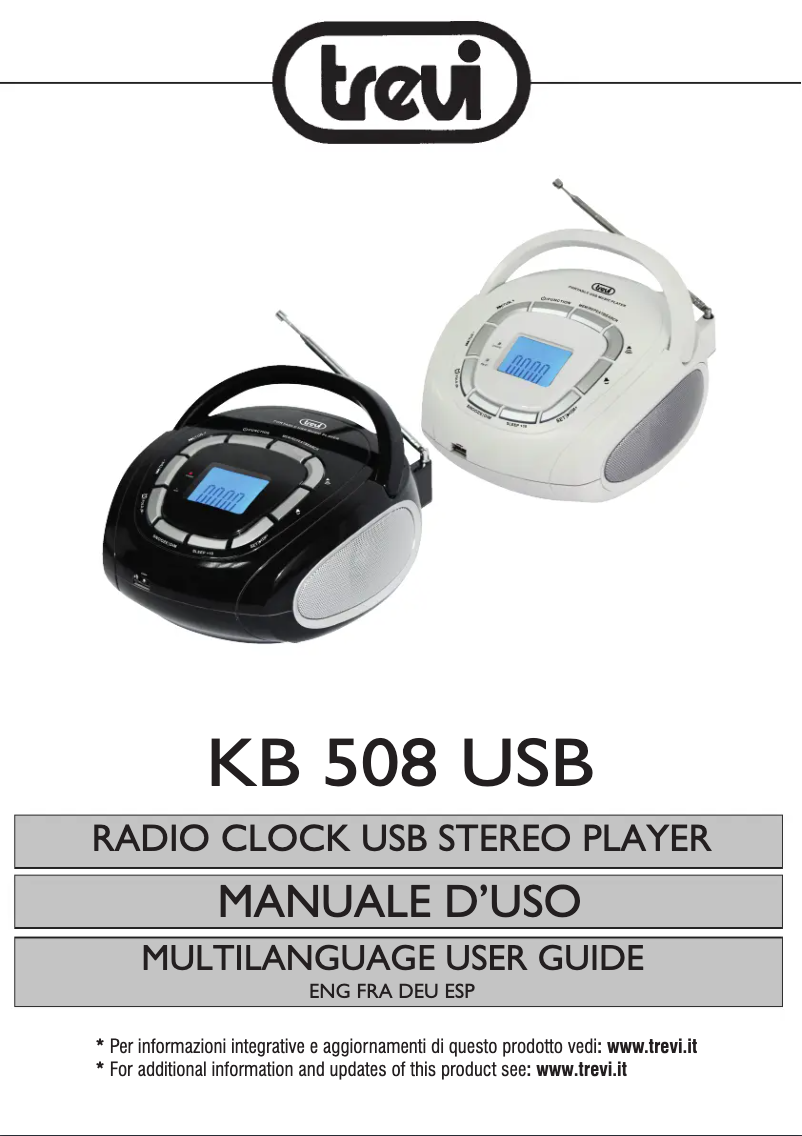 Page n°1 - Manuel utilisateur Trevi KB 508 USB