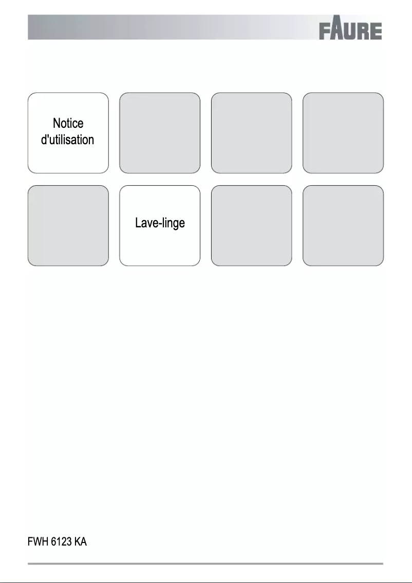 Page 1 de la notice Manuel utilisateur Faure FWH6123KA