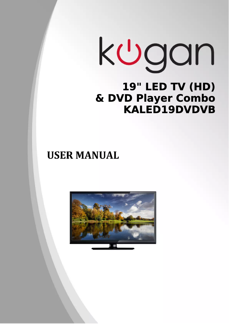 Page 1 de la notice Manuel utilisateur Kogan KALED19DVDVB