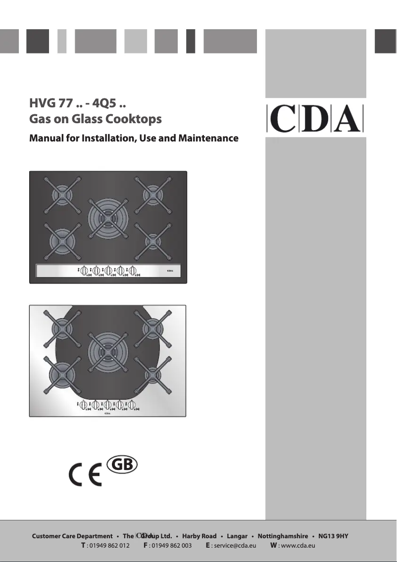 Image de la première page du manuel de l'appareil HVG77