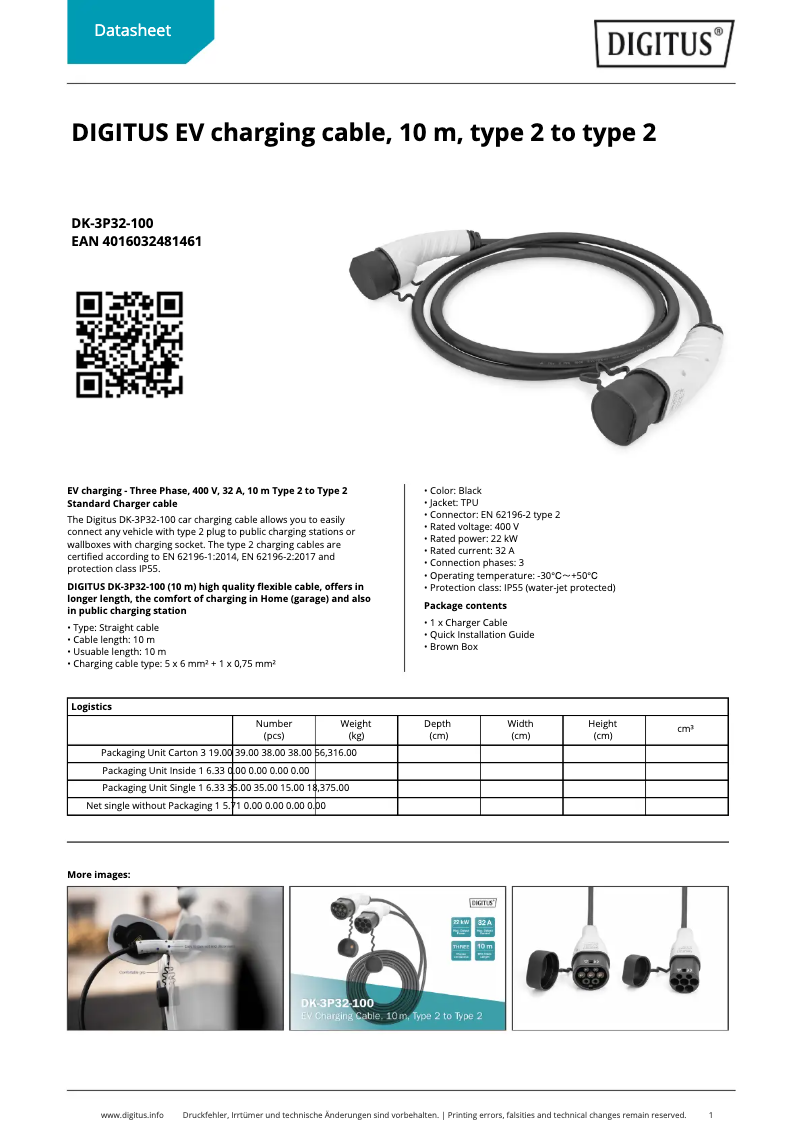 Página 1 del manual Ficha técnica Digitus DK-3P32-100