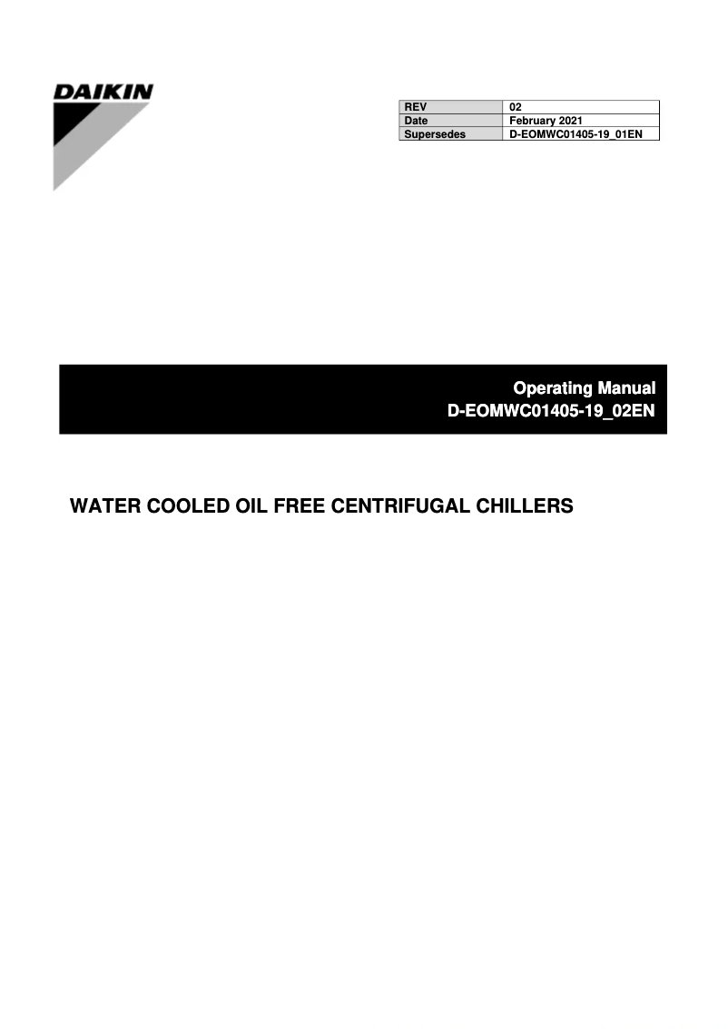 Page n°1 - Manuel utilisateur Daikin EWWDC22DZXEA3