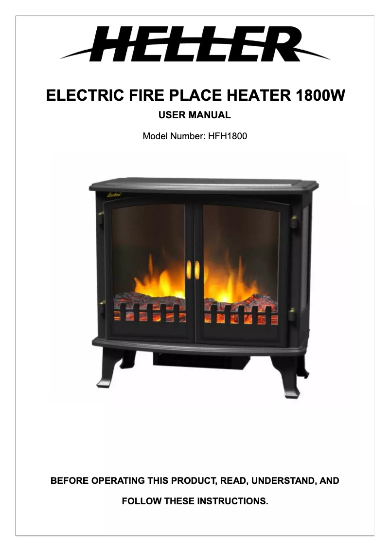 Image de la première page du manuel de l'appareil HFH1800