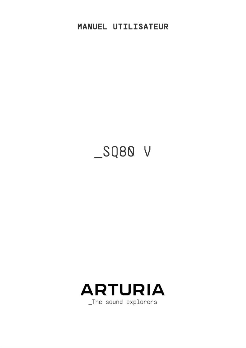 Image de la première page du manuel de l'appareil SQ80 V