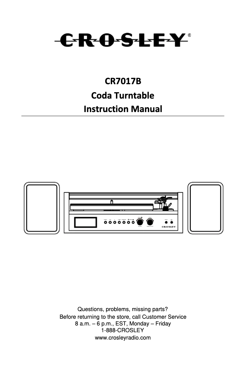 Page 1 de la notice Manuel utilisateur Crosley Coda CR7017B