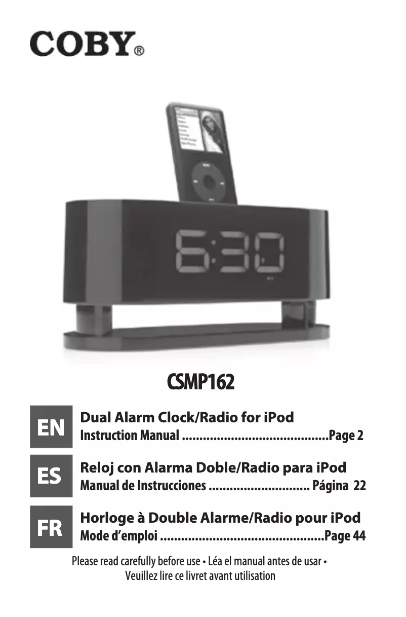 Página 1 del manual Manual de usuario Coby CSMP162