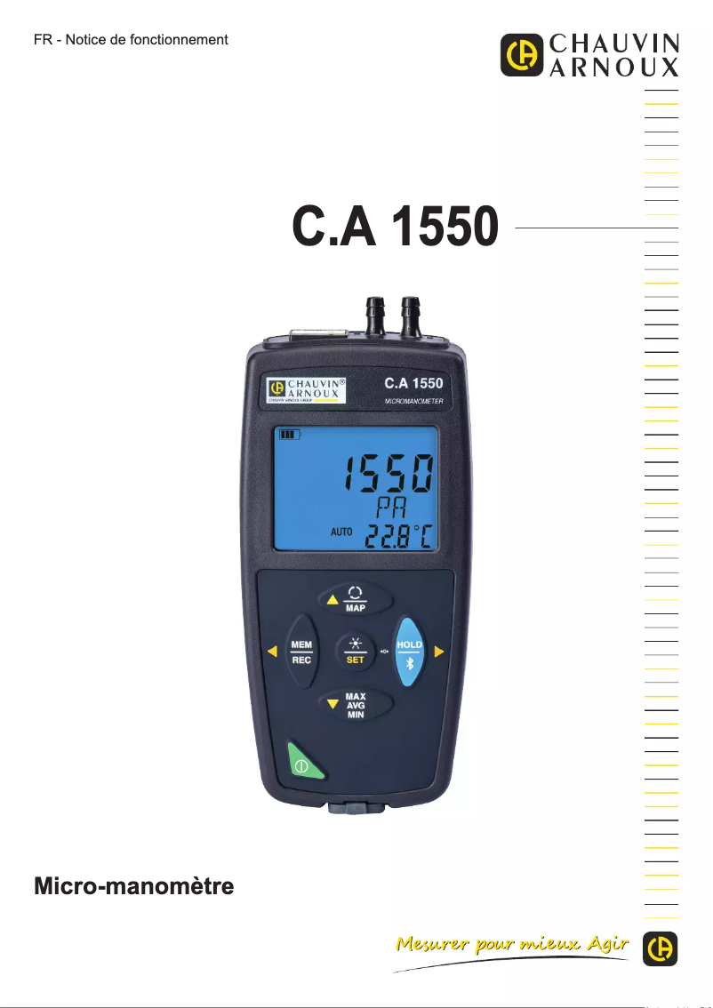 Image de la première page du manuel de l'appareil C.A 1550
