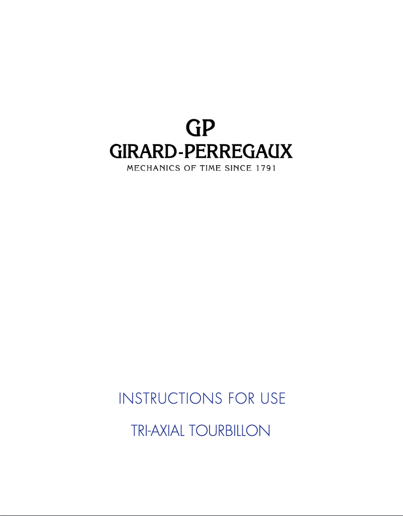 Page 1 de la notice Manuel utilisateur Girard-Perregaux Bridges 99815-53-153-BA6A