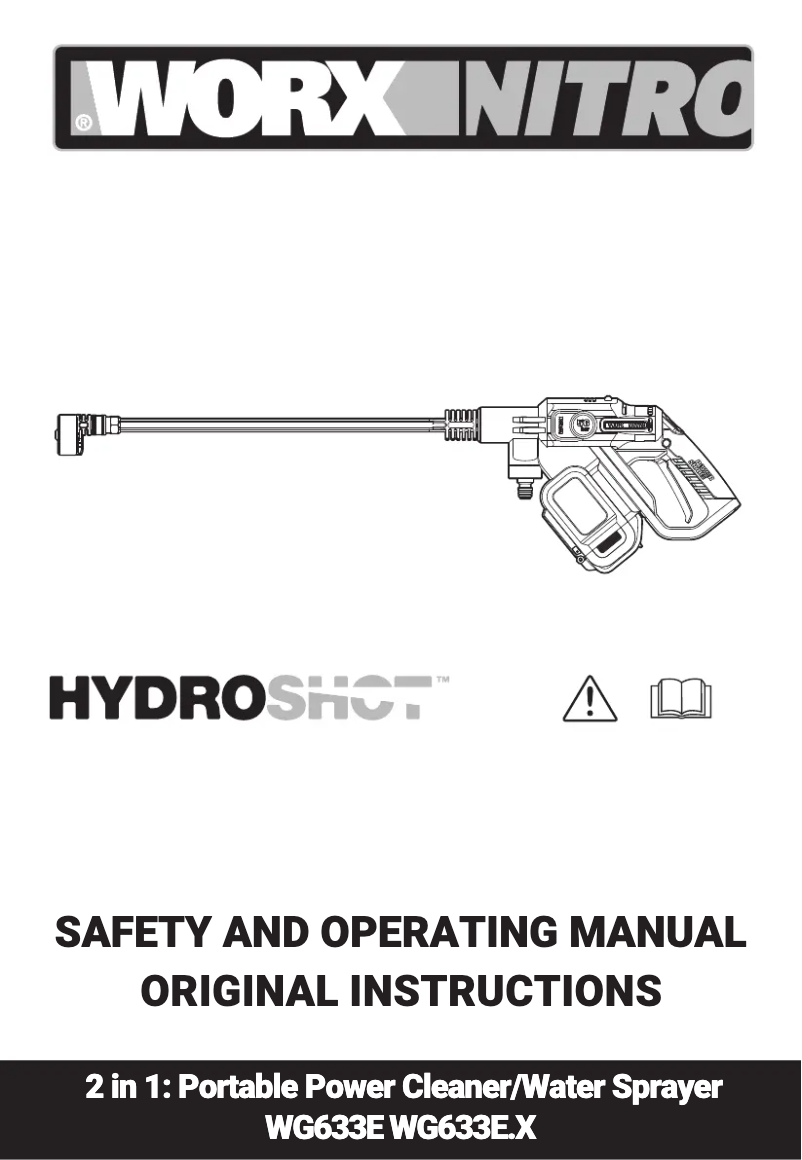 Page n°1 - Manuel utilisateur Worx HydroShot WG633E.1
