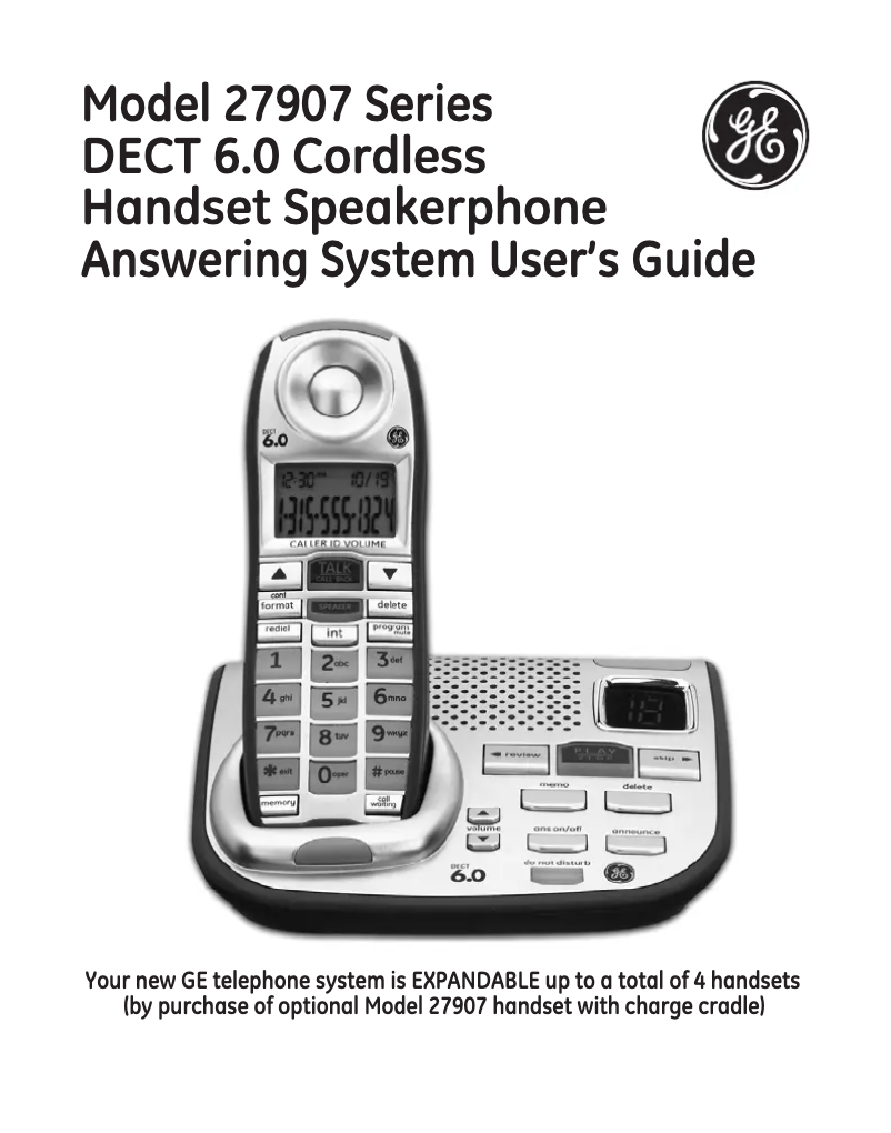 Imagen de la primera página del manual del dispositivo 27907