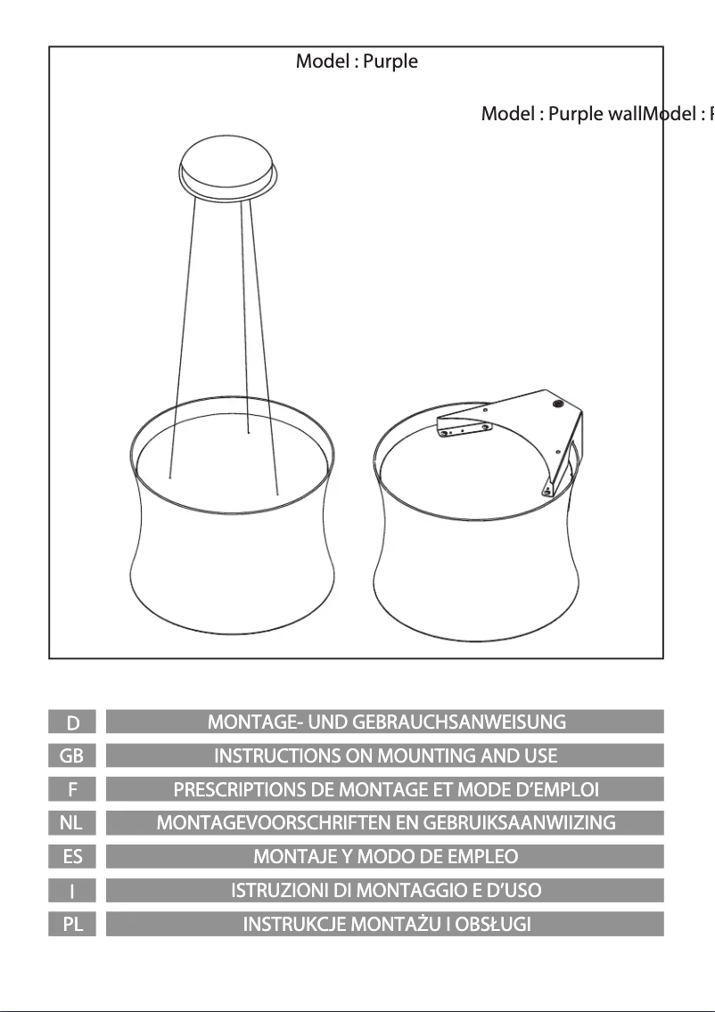Image de la première page du manuel de l'appareil Purple