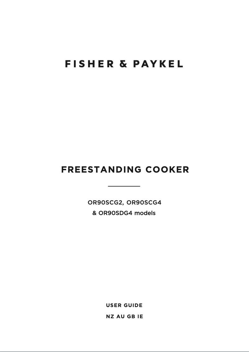 Image de la première page du manuel de l'appareil OR90SCG4W1