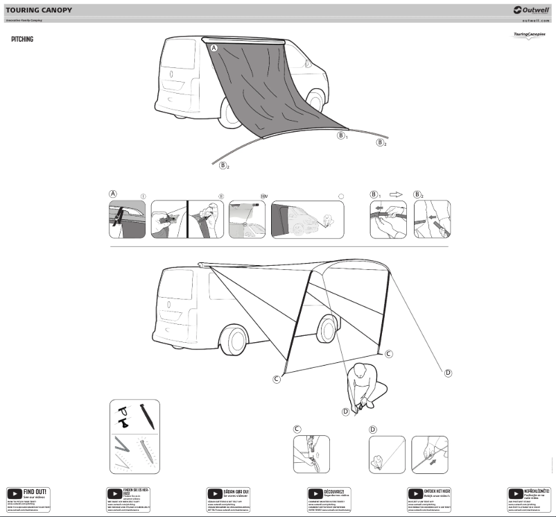 Page 1 de la notice Manuel utilisateur Outwell Touring Canopy