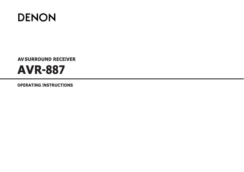 Page n°1 - Manuel utilisateur Denon RC-1043