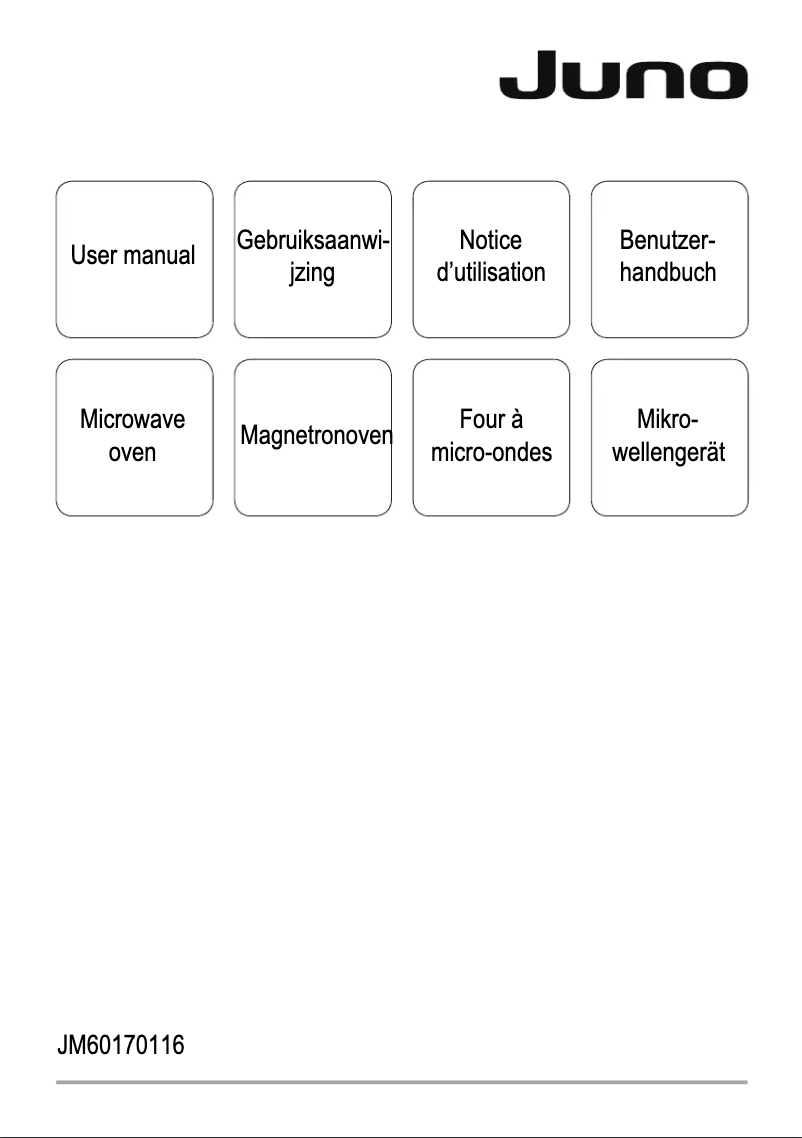 Page n°1 - Manuel utilisateur Juno JM60170116