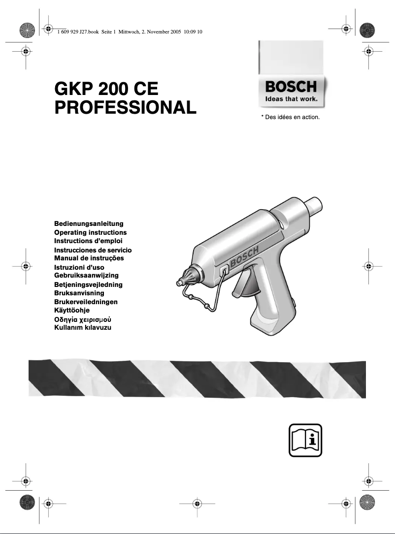 Page n°1 - Manuel utilisateur Bosch GKP 200 CE