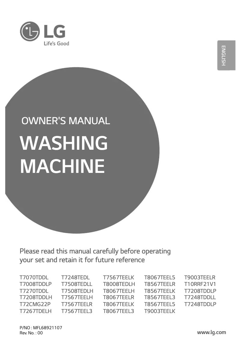 Page 1 de la notice Manuel utilisateur LG T7248TDDLL