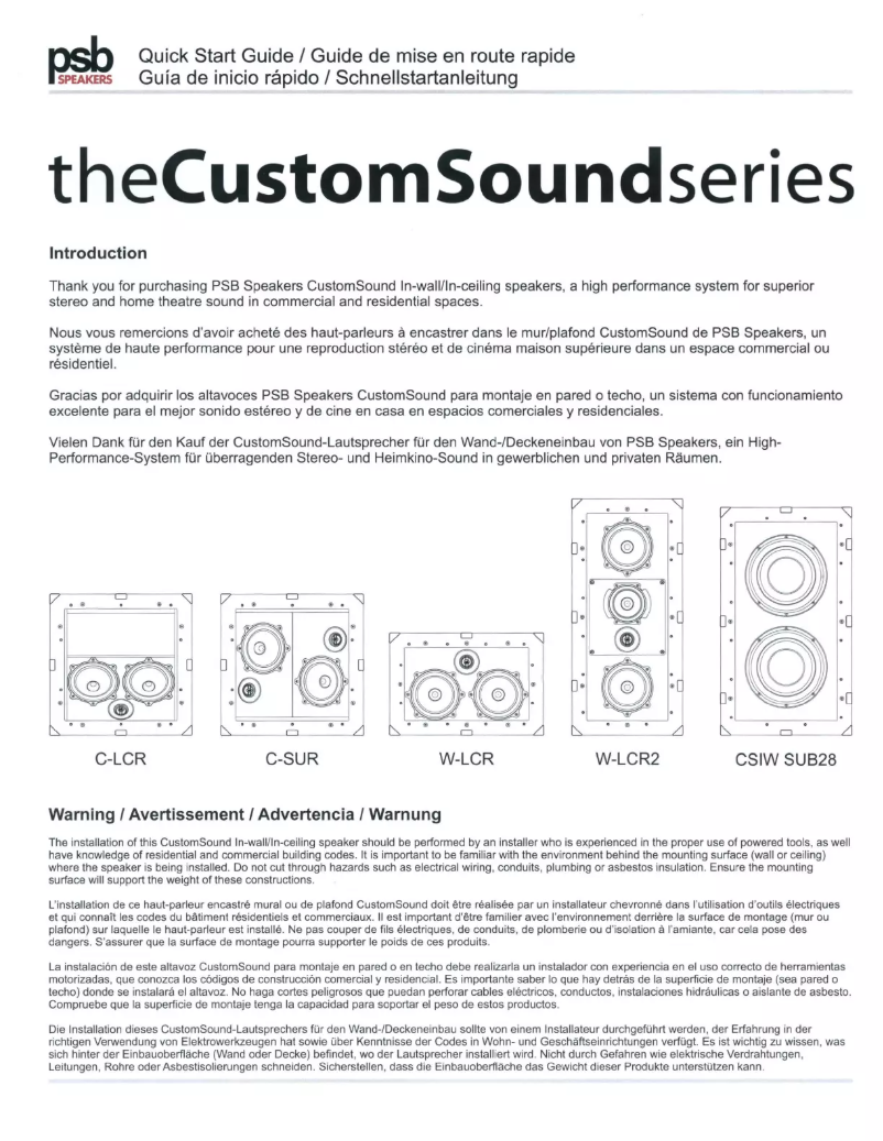Page 1 of the manual Instruction Manual PSB CSIW SUB28
